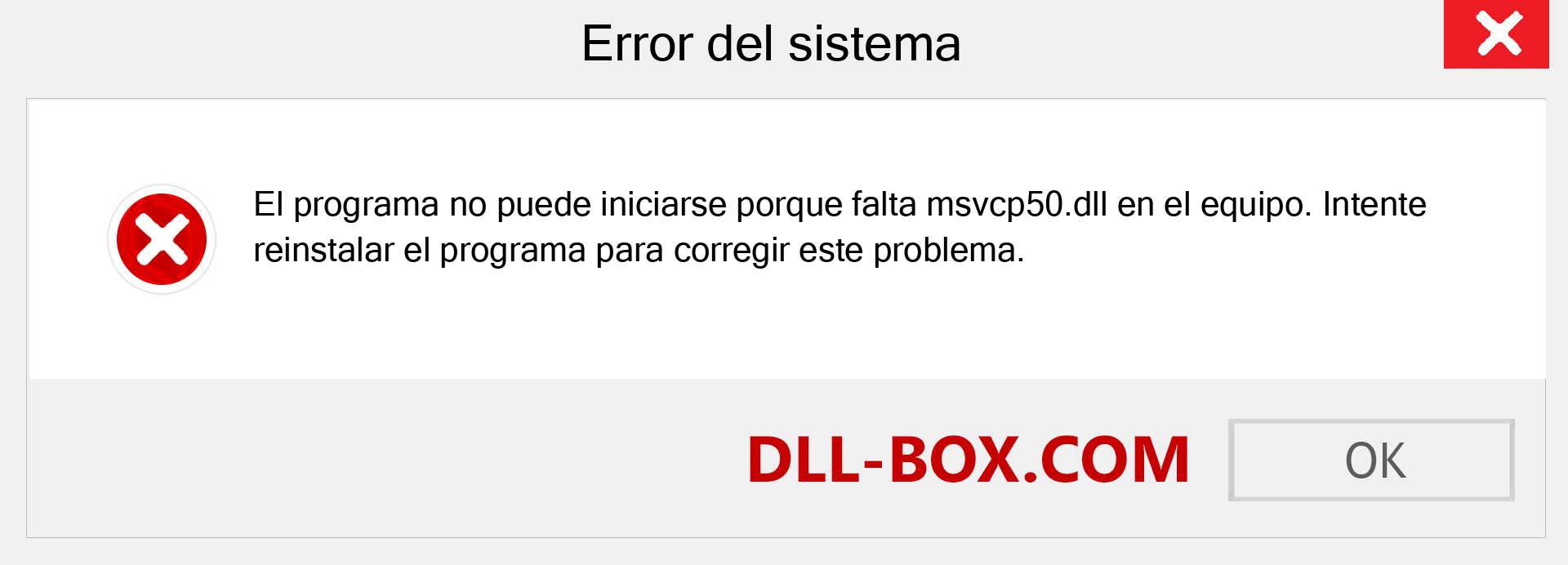 ¿Falta el archivo msvcp50.dll ?. Descargar para Windows 7, 8, 10 - Corregir msvcp50 dll Missing Error en Windows, fotos, imágenes