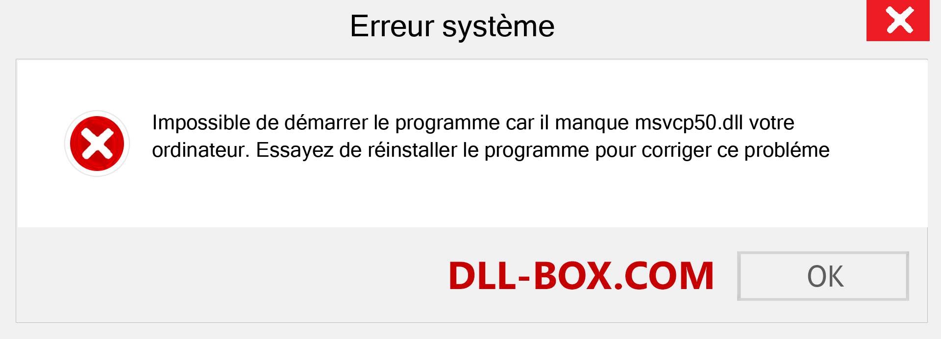 Le fichier msvcp50.dll est manquant ?. Télécharger pour Windows 7, 8, 10 - Correction de l'erreur manquante msvcp50 dll sur Windows, photos, images